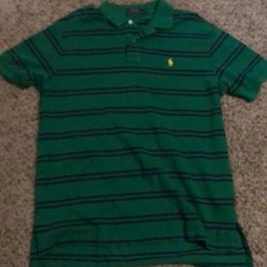 Green w/ Navy Blue stripes Ralph Lauren Polo